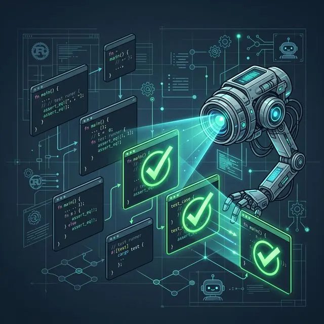 Sơ đồ mô phỏng quá trình kiểm thử tự động Test Runner của Cargo