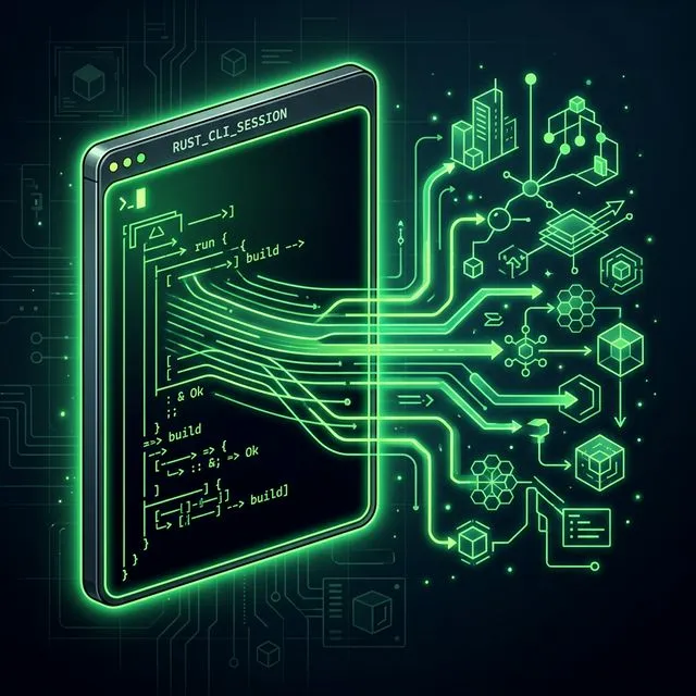 Giao diện Console CLI Tool phát sáng rực rỡ
